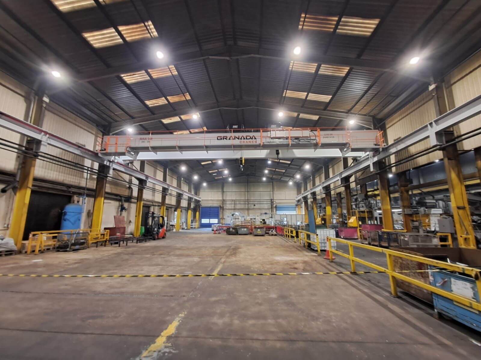 34 tonne double girder crane runway and supporting steelwork