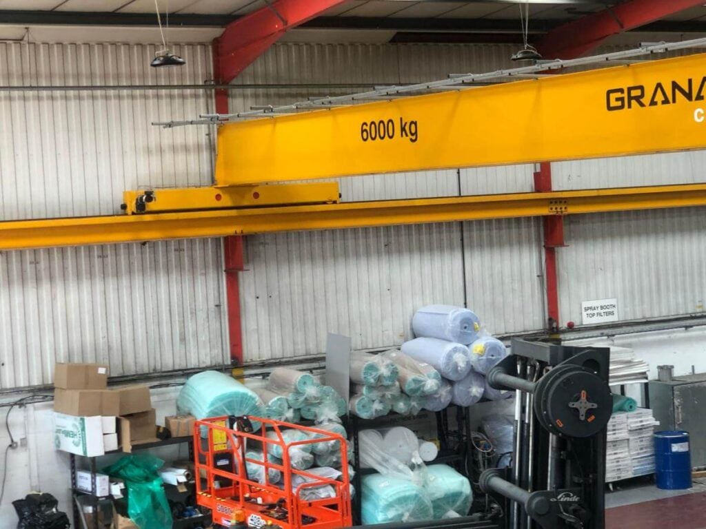 6,000kg Single Girder Overhead Crane for Dennis Eagle