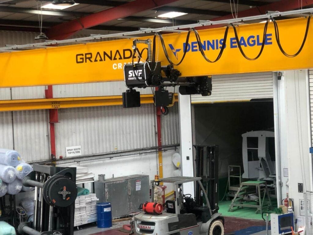 6,000kg Single Girder Overhead Crane for Dennis Eagle